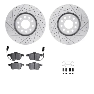 R1 Concepts WBUH1-73037 Brake Rotors - Carbon Coated - D/S W/ Optimum Oe Pads & Hdw